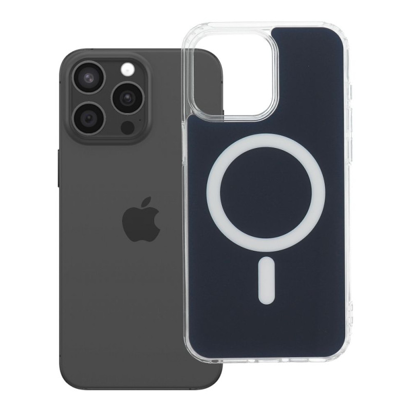 Kryt Clear Fusion Mag Cover pro iPhone 15 PRO MAX - tmavě modrý