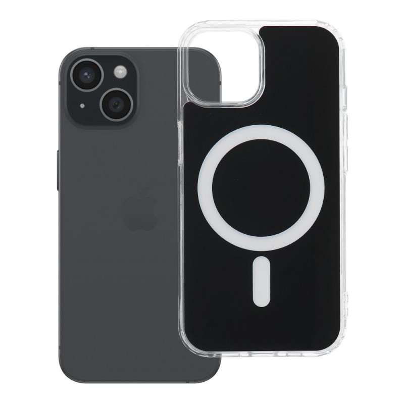 Kryt Clear Fusion Mag Cover pro iPhone 15 - černý
