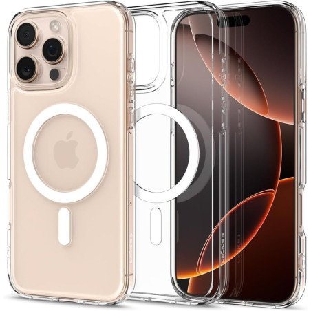 Spigen Ultra Hybrid Mag pouzdro s MagSafe pro iPhone 16 Pro - bílé