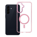 Kryt FRAME CLEAR HYBRID MagSafe pro A57 - pudrově růžový