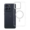 Kryt FRAME CLEAR HYBRID MagSafe Motorola G56 - průhledný