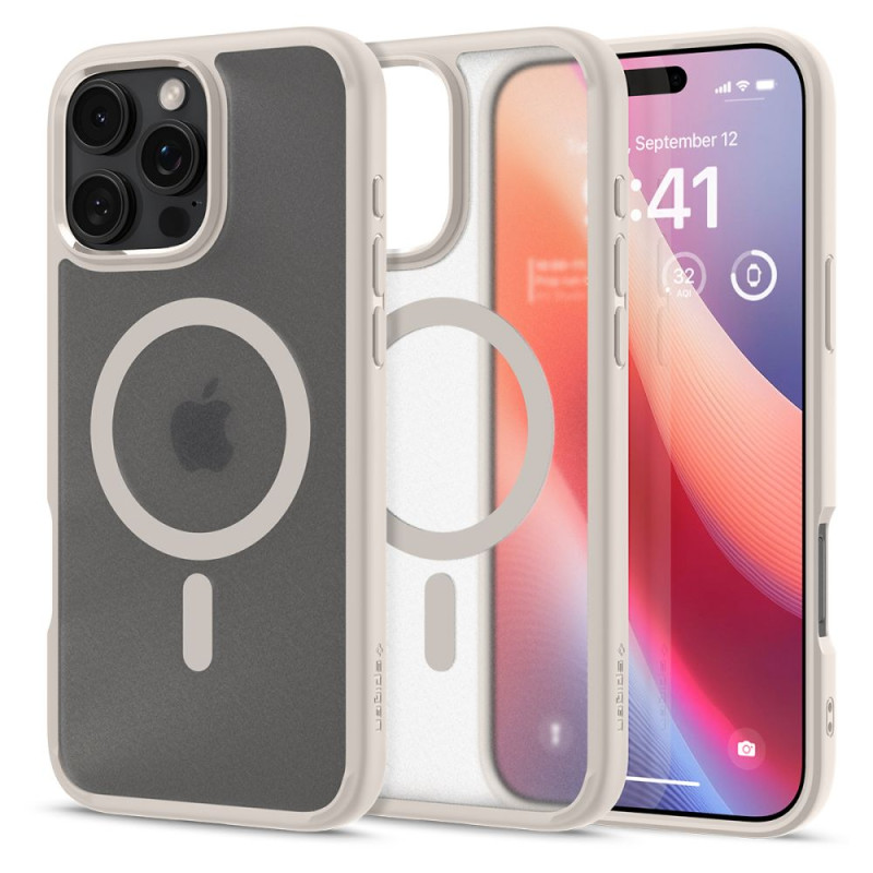 Spigen Ultra Hybrid Mag pouzdro s MagSafe pro iPhone 16 Pro (6,3") - titanové