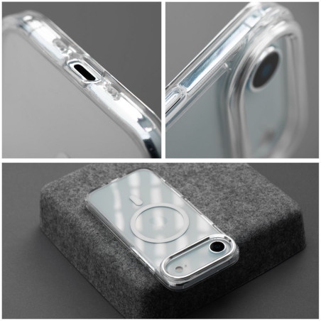 Kryt FRAME CLEAR HYBRID MagSafe iPhone 17 - transparentní
