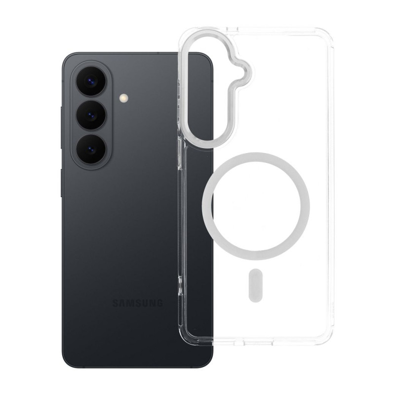 Kryt FRAME CLEAR HYBRID MAG COVER pro Samsung S26 PLUS - průhledný