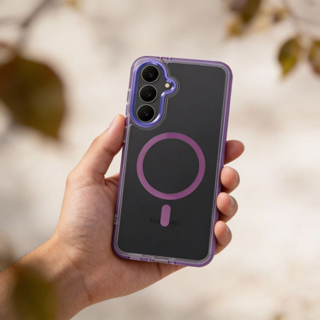 Kryt FRAME CLEAR HYBRID pro Galaxy A27 - fialový