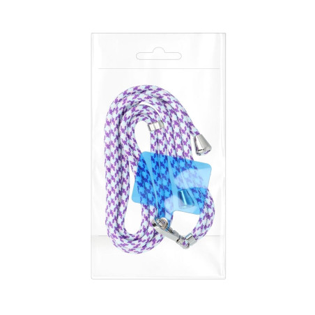Řemínek SWING (6mm) na mobil - bílá/fialová