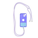 Řemínek SWING (6mm) na mobil - bílá/fialová