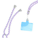 Řemínek SWING (6mm) na mobil - bílá/fialová