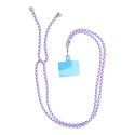 Řemínek SWING (6mm) na mobil - bílá/fialová