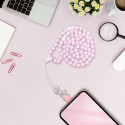Řemínek CRYSTAL DIAMOND pro telefon - světle růžová