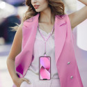 Řemínek CRYSTAL DIAMOND pro telefon - světle růžová