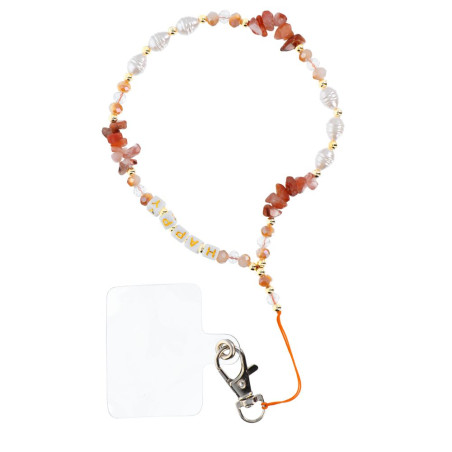 Řemínek HAPPY Phone lanyard pro telefon – oranžový