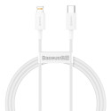 BASEUS CATLYS-A02 Datový a nabíjecí kabel USB-C/Lightning s podporou PD 20W, 1m, bílý