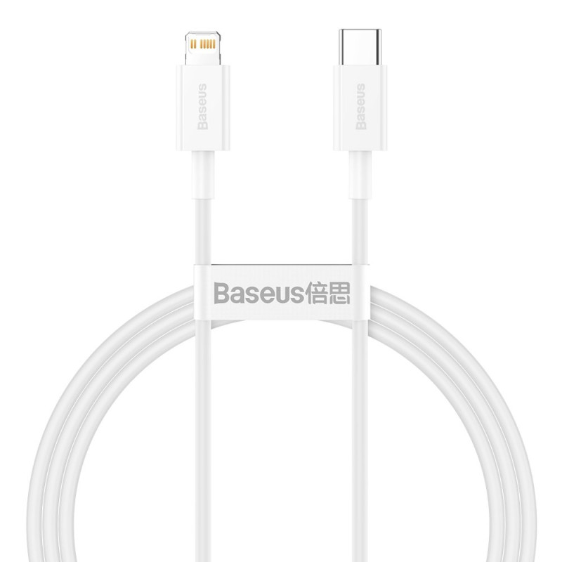 BASEUS CATLYS-A02 Datový a nabíjecí kabel USB-C/Lightning s podporou PD 20W, 1m, bílý