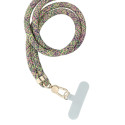 Řemínek SWING (8mm) pro telefon – šedo-zeleno-růžový