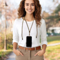 Řemínek SWING (8mm) pro telefon – šedo-zeleno-růžový