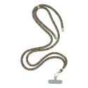 Řemínek SWING (8mm) pro telefon – šedo-zeleno-růžový