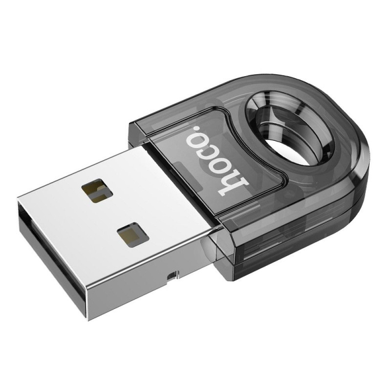 Adaptér Bluetooth USB A Hoco UA28 pro počítač - transparentně černý