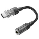 Hoco LS37 USB-C na Jack 3,5 mm s mic - transparent black