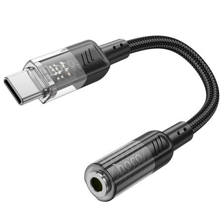Hoco LS37 USB-C na Jack 3,5 mm s mic - transparent black
