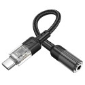 Hoco LS37 USB-C na Jack 3,5 mm s mic - transparent black