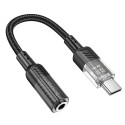 Hoco LS37 USB-C na Jack 3,5 mm s mic - transparent black
