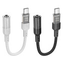 Kabel Hoco LS37 pro sluchátka (USB-C) 0,15 m - transparentní šedá