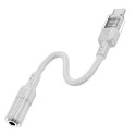 Kabel Hoco LS37 pro sluchátka (USB-C) 0,15 m - transparentní šedá
