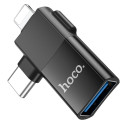Nabíječka Hoco UA17 OTG USB-C/Lightning – černá