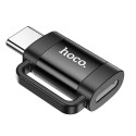 Adaptér OTG USB-C na Lightning Hoco UA31E - černá