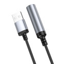 Hoco UA30 adaptér USB-A do zapalovače - černá