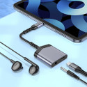 Nabíječka Hoco LS39 2v1 audio + USB-C 27W - šedá