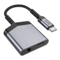 Nabíječka Hoco LS39 2v1 audio + USB-C 27W - šedá