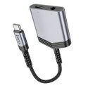 Nabíječka Hoco LS39 2v1 audio + USB-C 27W - šedá