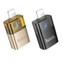 Hoco UA36 OTG Lightning na USB-A adaptér pro iPhone – black transpa