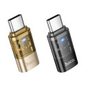 Hoco UA36D adaptér USB-C na Lightning pro iPhone – transparentní �