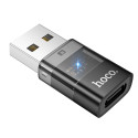 Hoco UA36C USB-C na USB-A adaptér 3A - transparentní černá