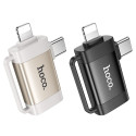 Adaptér Hoco UA31F USB-C/Lightning na USB-A černá