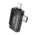 Adaptér Hoco UA31F USB-C/Lightning na USB-A černá