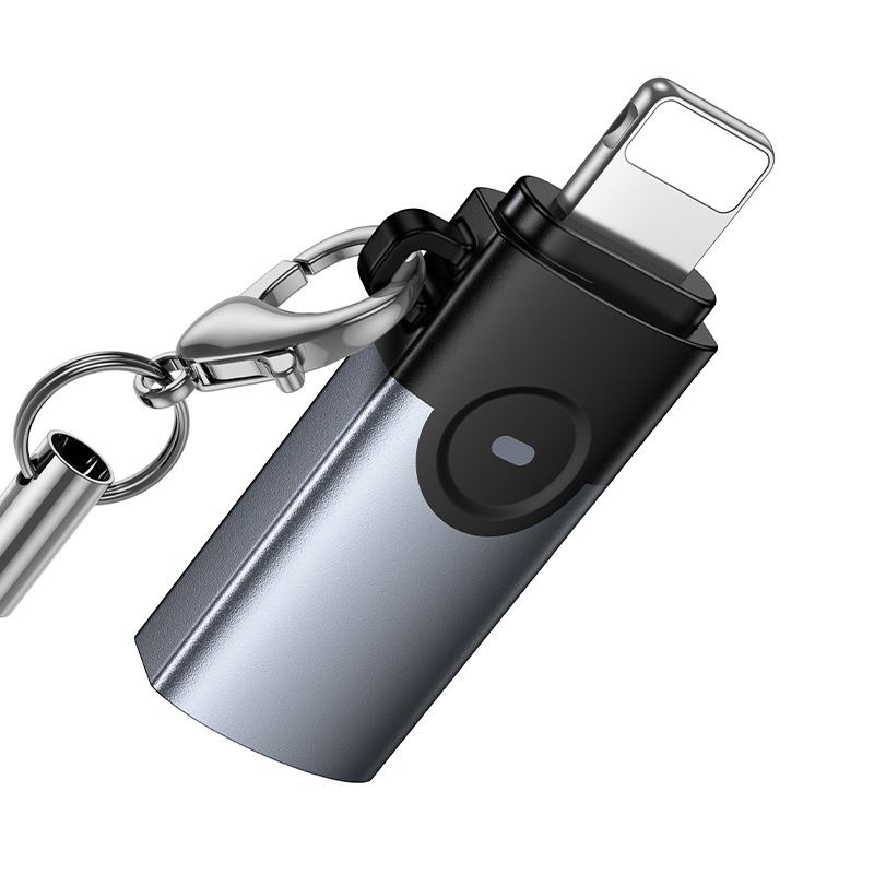 Adaptér OTG Lightning na USB-C Hoco UA46A pro Apple Lightning zařízení - šedý