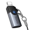 Hoco UA46A adaptér OTG Lightning na USB-C - šedý