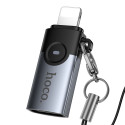 Hoco UA46A adaptér OTG Lightning na USB-C - šedý