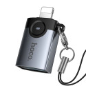 OTG adaptér Hoco UA46 VICTORY Lightning → USB-A šedá