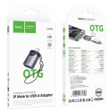 OTG adaptér Hoco UA46 VICTORY Lightning → USB-A šedá