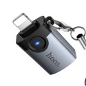 OTG adaptér Hoco UA46 VICTORY Lightning → USB-A šedá