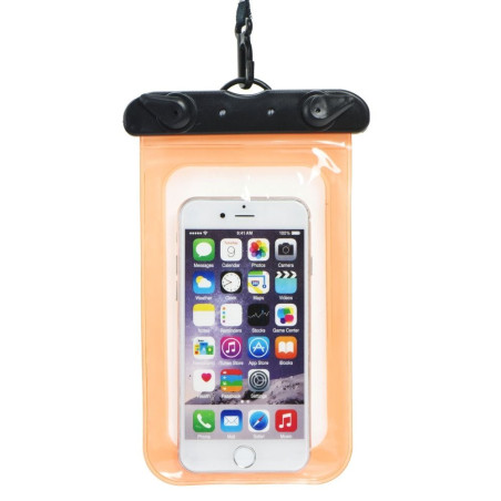 Vodotěsný obal pro mobilní telefon - oranžový