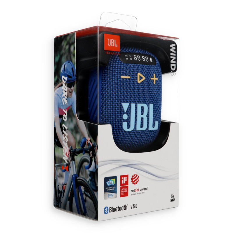 Bezdrátový reproduktor JBL Wind 3 pro motocykly a kolo - modrá