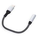Blue Star USB-C (male) na Jack 3,5 mm (female) - šedá