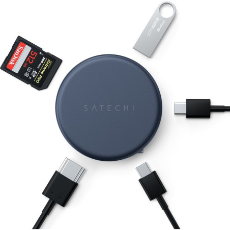 Nabíječka Satechi STPOTG5B 5v1 USB-C hub indigo