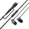 Hoco M119A sluchátka 2v1 Jack 3,5 mm / USB-C – černá